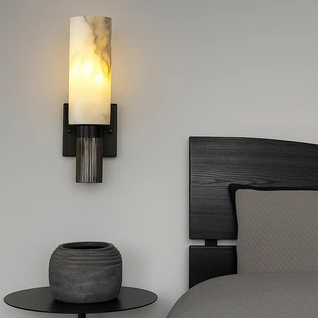 Applique murale marbre design – Luminaire mural moderne pour salon, chambre ou couloir