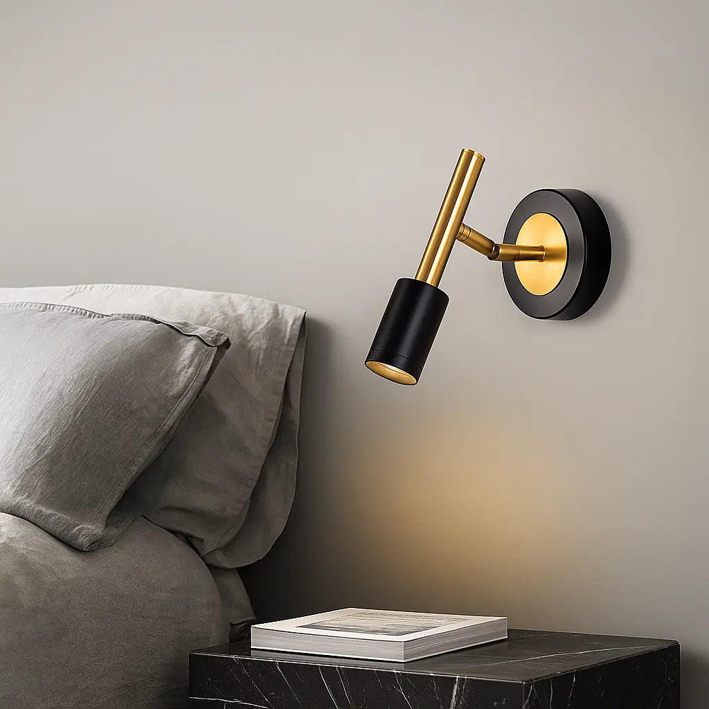 Applique murale rotative LED – Éclairage mural élégant noir et or