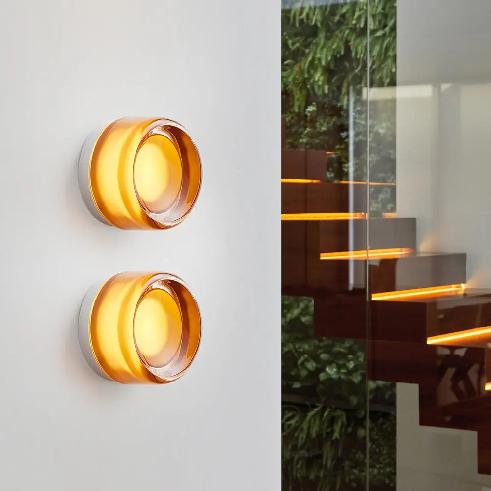 Applique murale ronde en verre soufflé – Design nordique haut de gamme