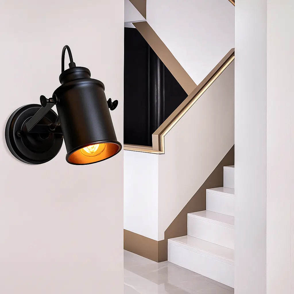 Applique murale rétro façon projecteur – éclairage directionnel