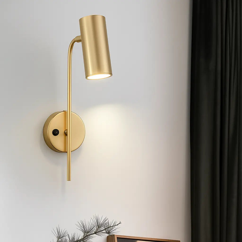 Applique murale moderne orientable – Design minimaliste en métal noir ou doré