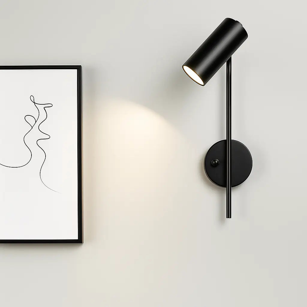 Applique murale moderne orientable – Design minimaliste en métal noir ou doré