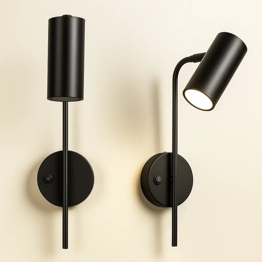 Applique murale moderne orientable – Design minimaliste en métal noir ou doré