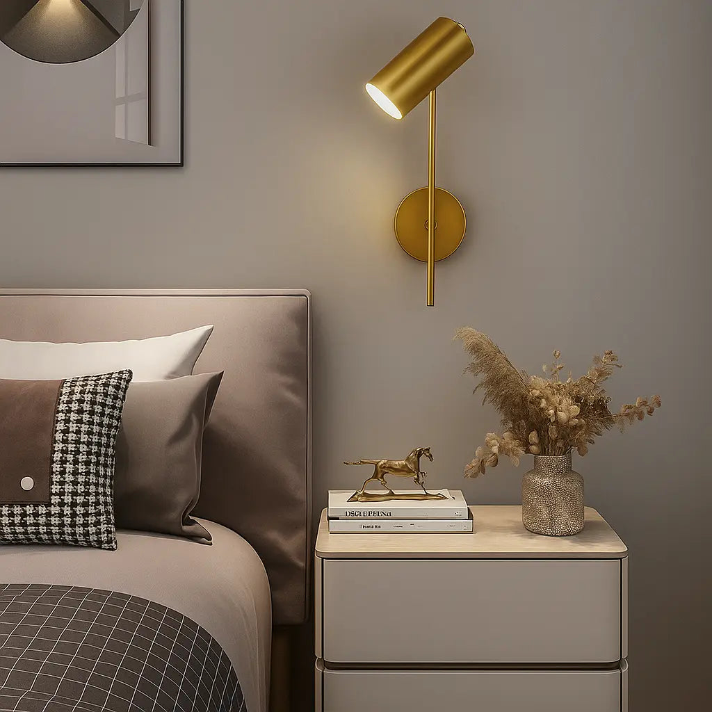 Applique murale moderne orientable – Design minimaliste en métal noir ou doré