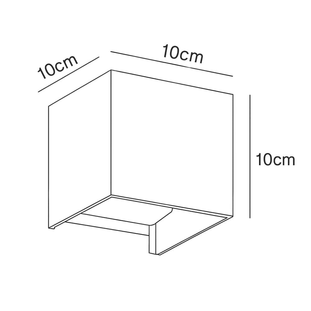 Applique murale extérieure LED design noir – Étanche IP65 lumière haut bas