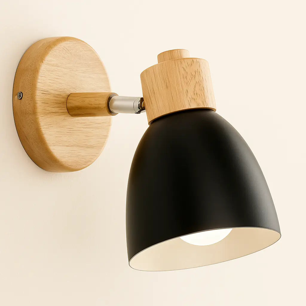Applique murale moderne en bois et métal – Style nordique pour décoration intérieure