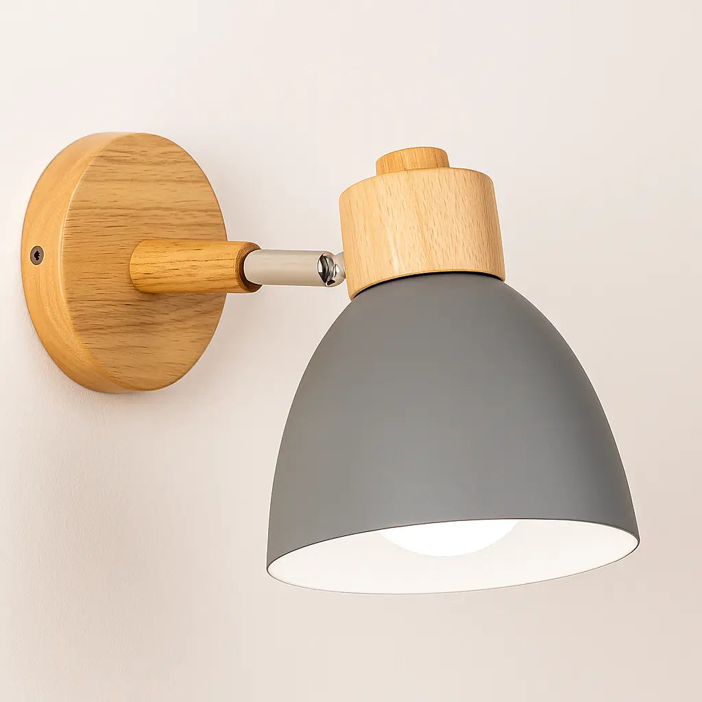 Applique murale moderne en bois et métal – Style nordique pour décoration intérieure