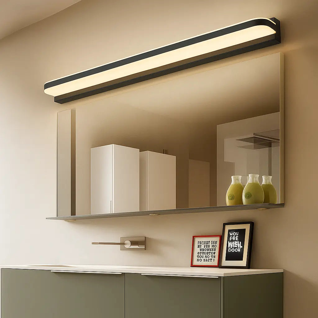 Applique murale LED pour miroir – Noir ou métal, design moderne salle de bain