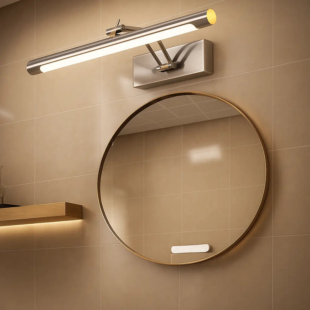 Applique murale salle de bain LED rectangulaire – finition argent, chromée, dorée, noire