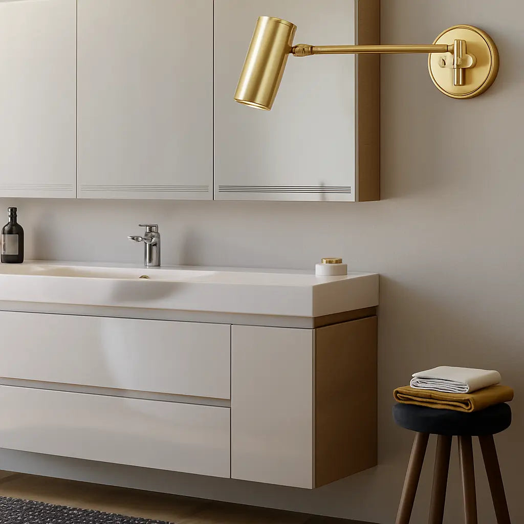 Applique murale orientable en métal doré ou noir – Design moderne et élégant