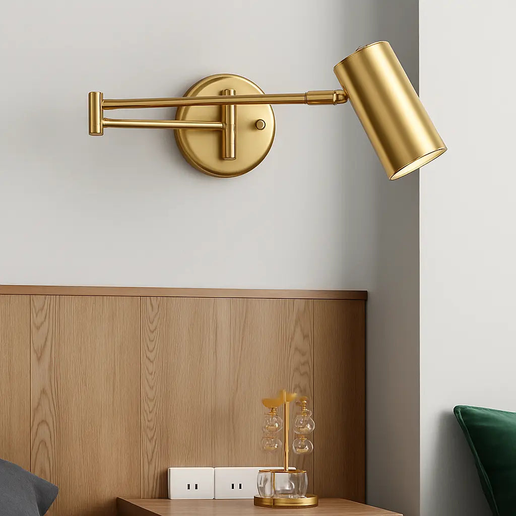 Applique murale orientable en métal doré ou noir – Design moderne et élégant