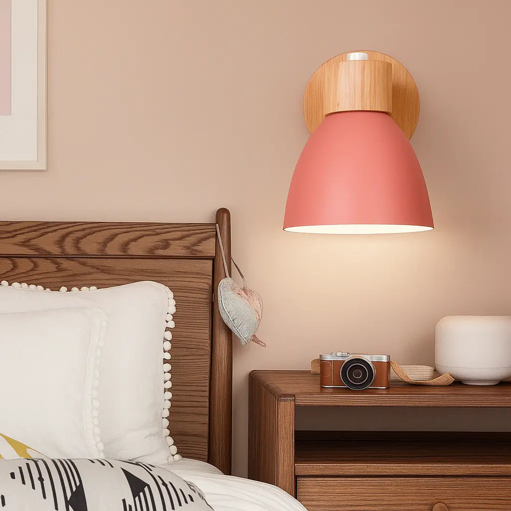 Applique murale moderne en bois et métal – Style nordique pour décoration intérieure