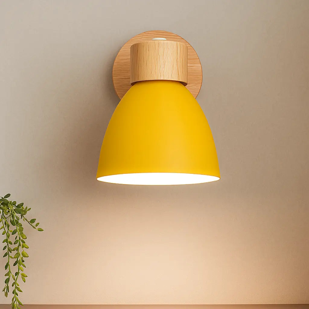 Applique murale moderne en bois et métal – Style nordique pour décoration intérieure
