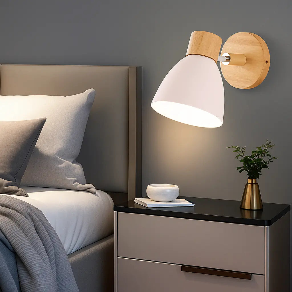 Applique murale moderne en bois et métal – Style nordique pour décoration intérieure