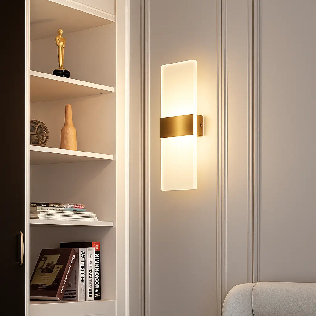 Applique murale design en métal brossé – Lumière douce, pour déco murale élégante