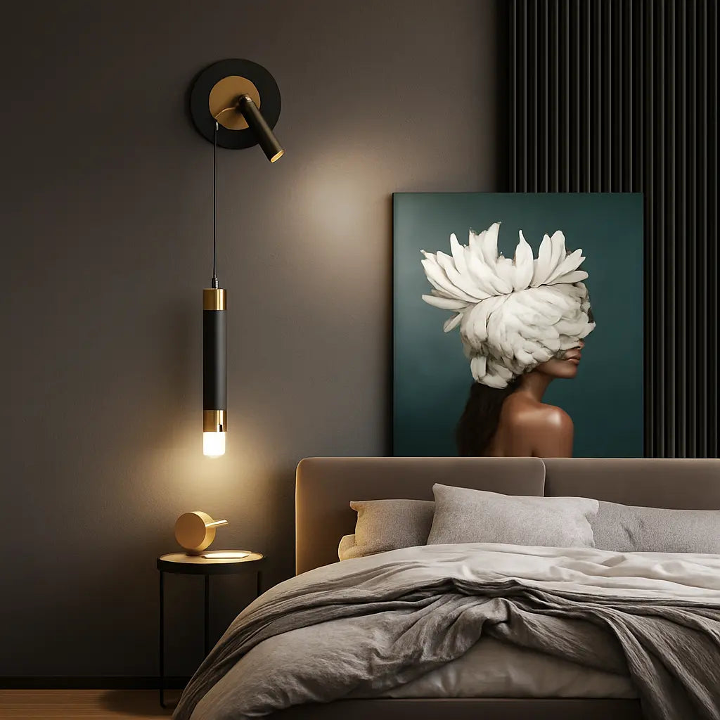 Applique murale moderne pour intérieur – Luminaire mural rotatif élégant