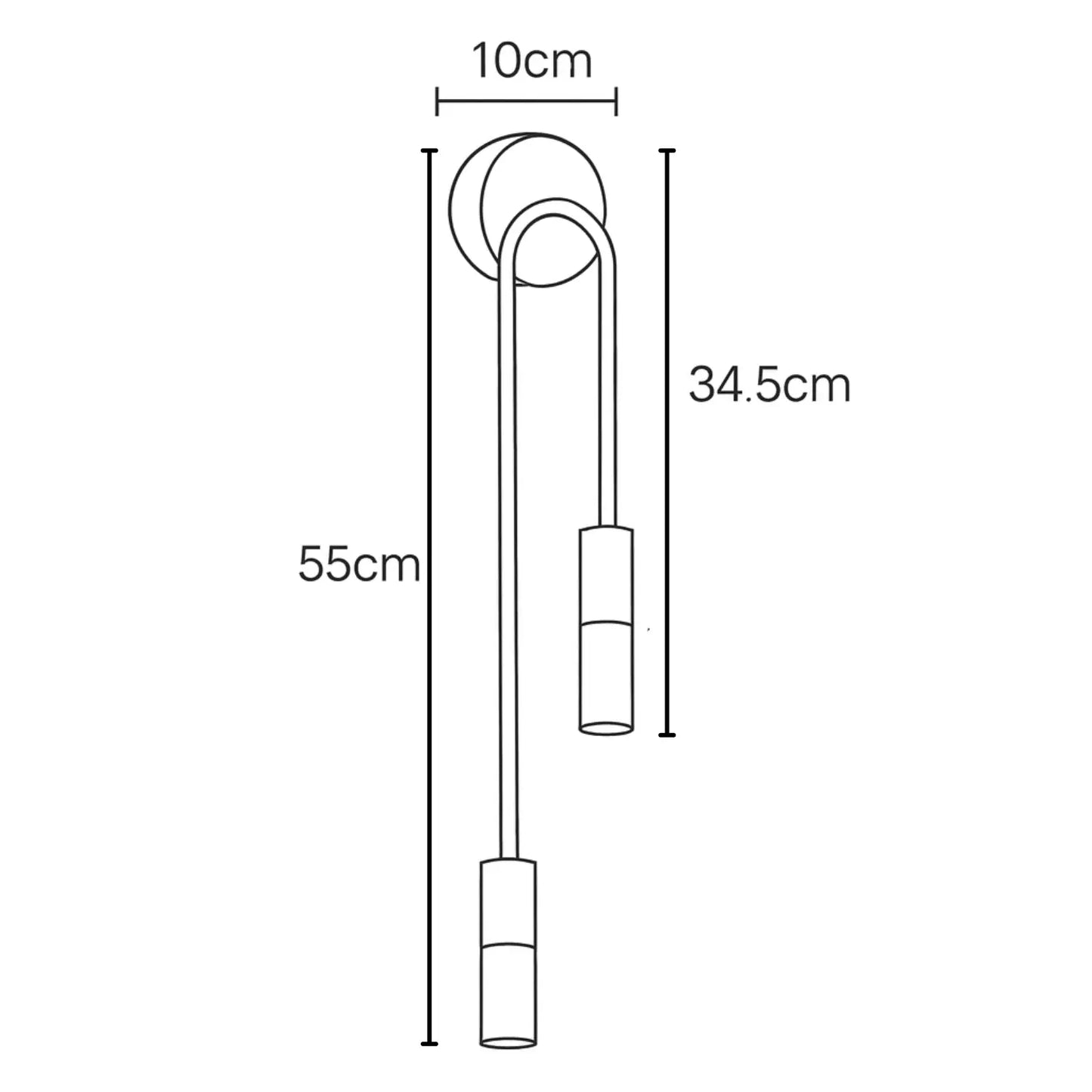 Applique Murale Noire ou Dorée – Design Élégant Scandinave pour Intérieur Contemporain