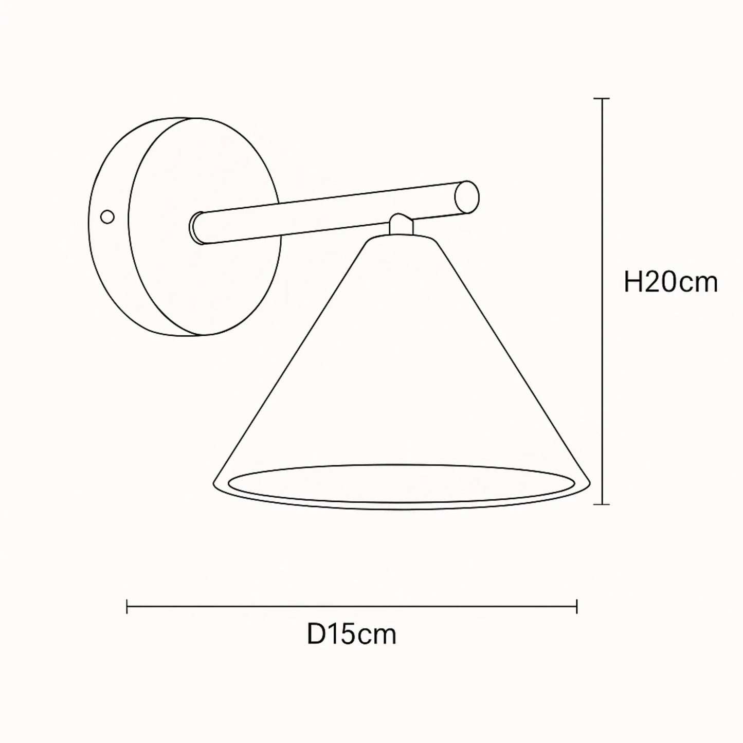 Applique murale décorative travertin – lumière chaude, bras noir mat