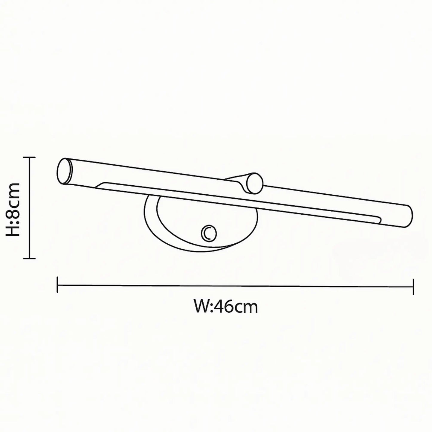 Applique murale salle de bain LED, éclairage miroir, interrupteur tactile, finition noire ou dorée