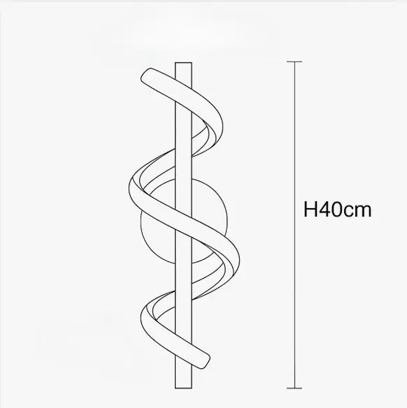 Applique murale LED design spirale – Éclairage décoratif moderne pour salon, chambre ou couloir
