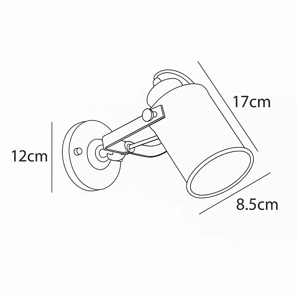 Applique murale rétro façon projecteur – éclairage directionnel