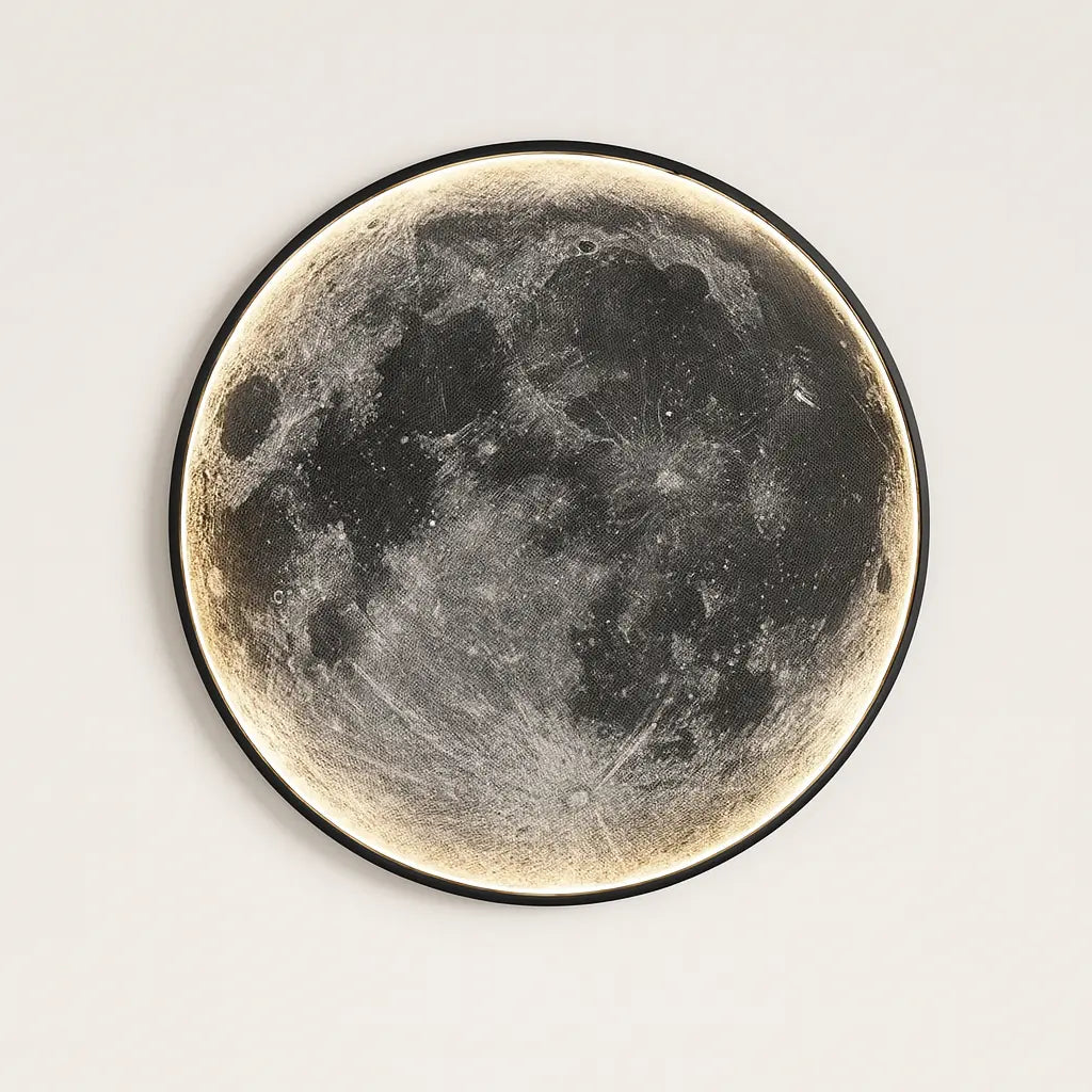 Applique murale Lune LED – Lampe décorative 3D dimmable pour chambre et salon