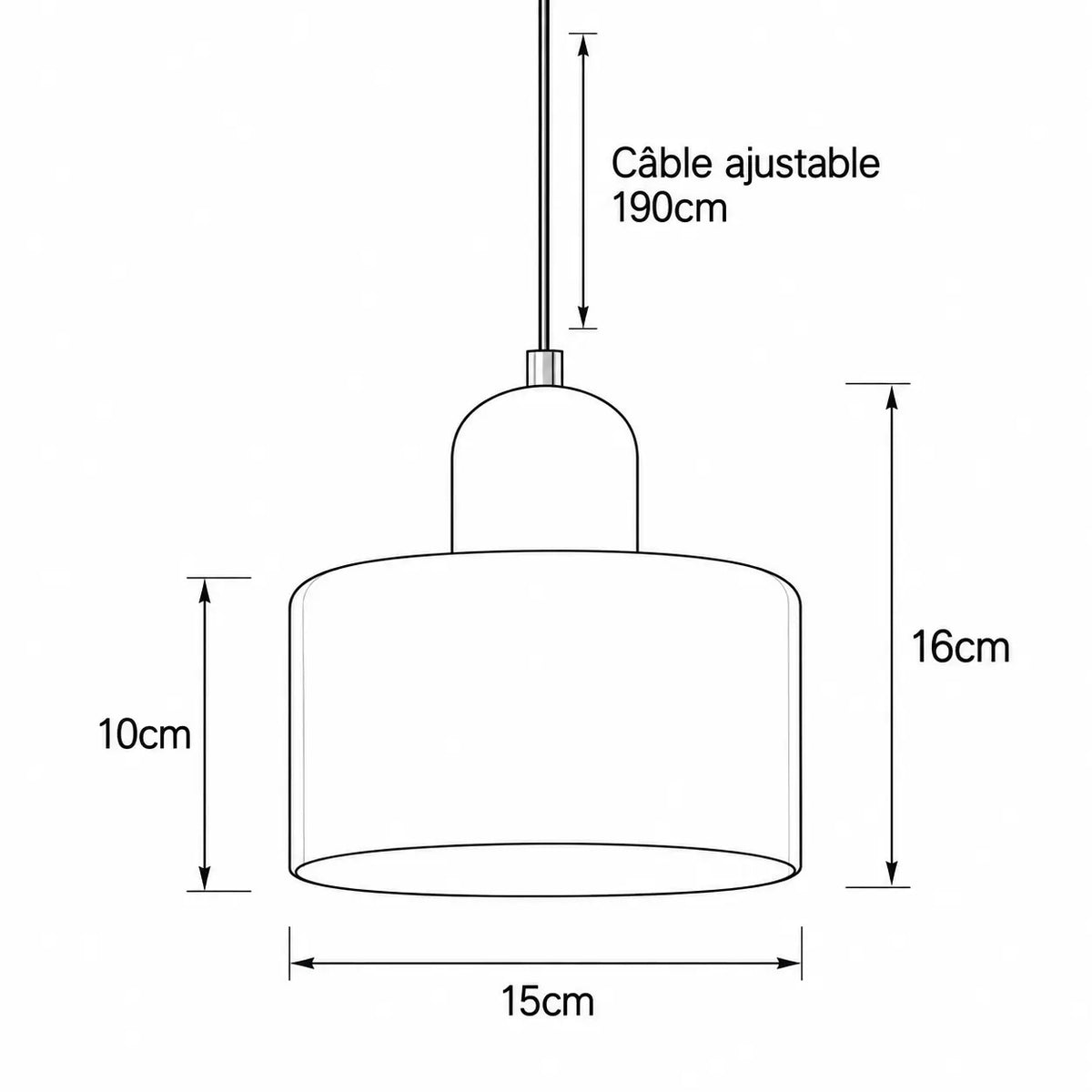 Suspension Verre Bicolore Design Bauhaus E27