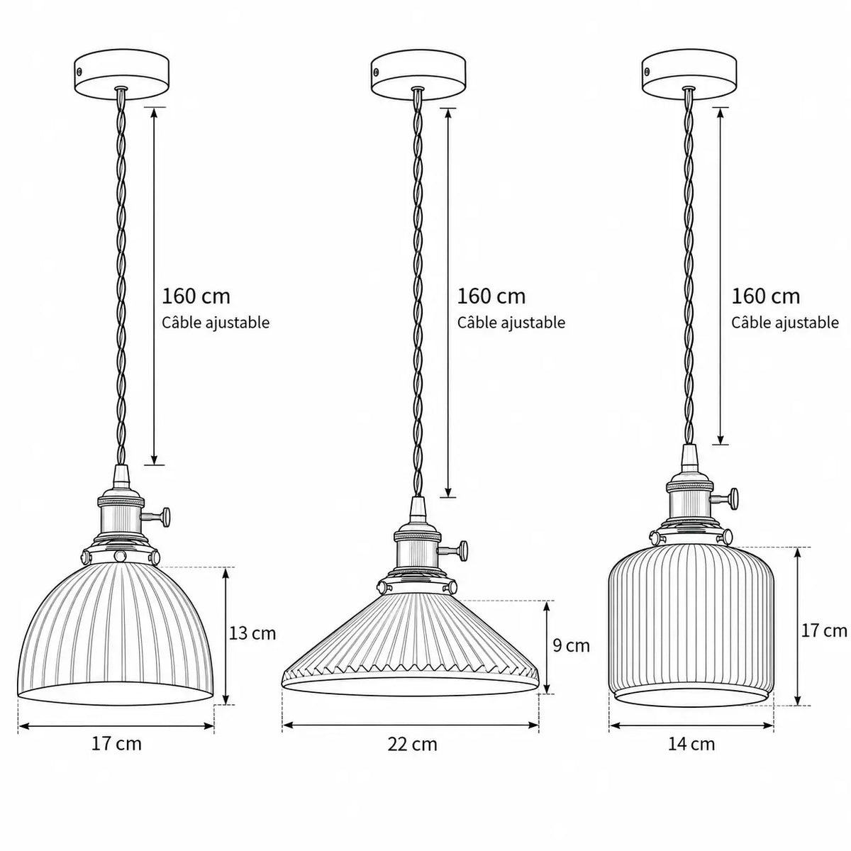 Suspension Vintage en Céramique Blanche et Dorée – Luminaire Rétro