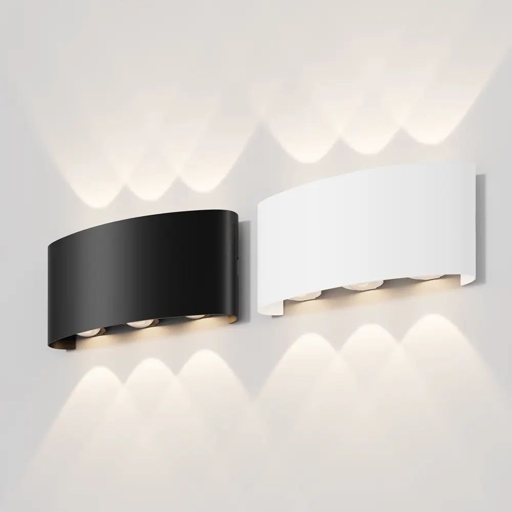 Applique murale extérieure LED étanche – Éclairage haut et bas moderne