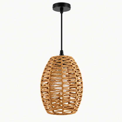 Suspension Bohème en Corde Tressée – Luminaire Naturel E27