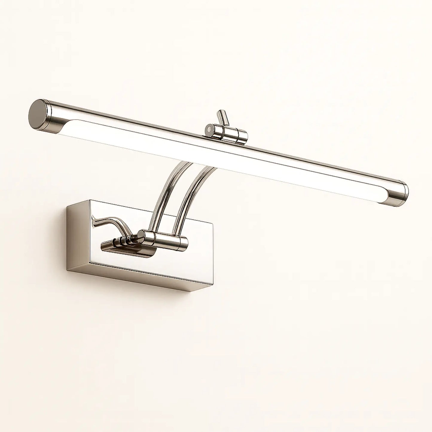 Applique murale salle de bain LED rectangulaire – finition argent, chromée, dorée, noire