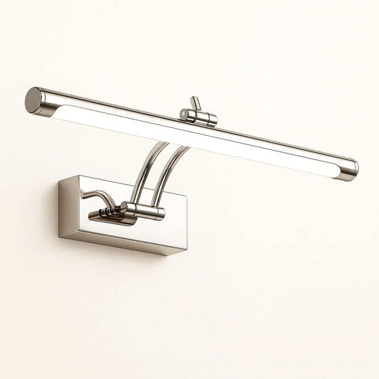 Applique murale salle de bain LED rectangulaire – finition argent