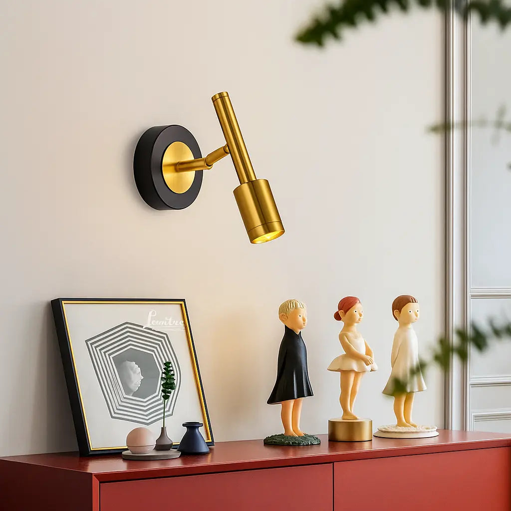 Applique murale rotative LED – Éclairage mural élégant noir et or