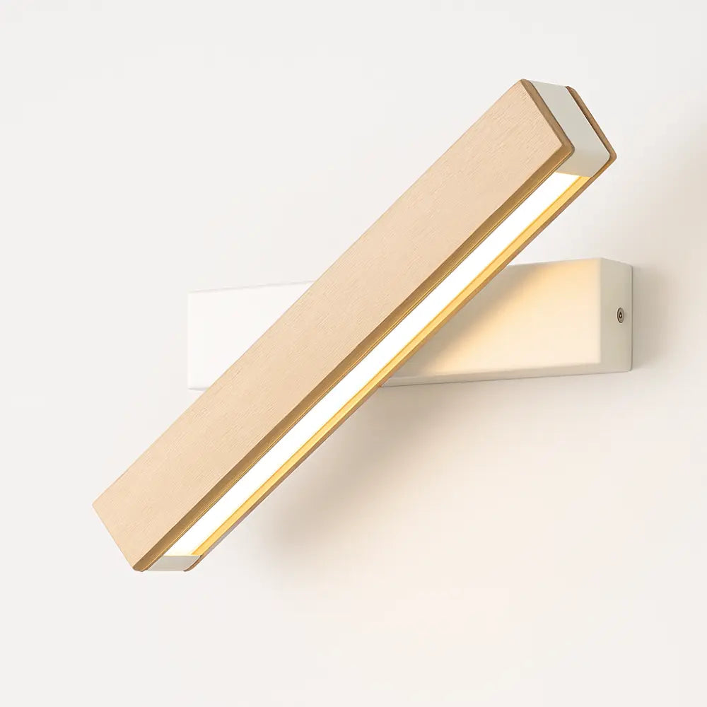 Applique murale LED bois rotatif – Style minimaliste scandinave