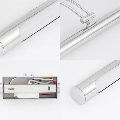 Applique murale salle de bain LED rectangulaire – finition argent, chromée, dorée, noire