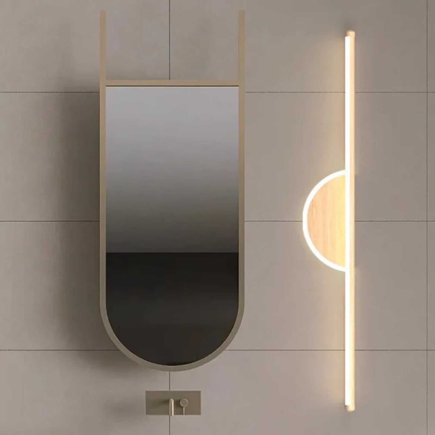 Applique murale LED moderne – éclairage bande bois pour salle de bain et miroir