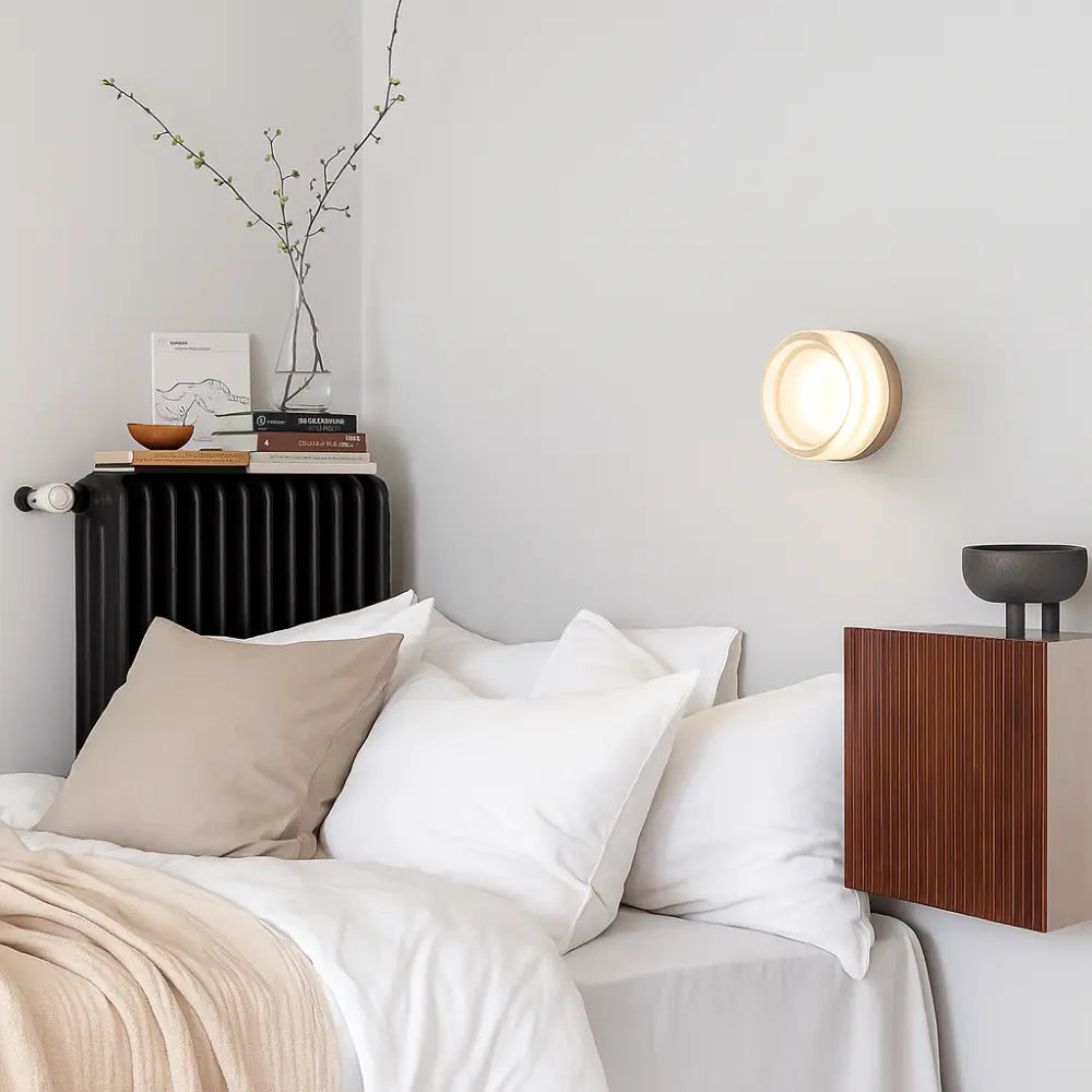 Applique murale ronde en verre soufflé – Design nordique haut de gamme
