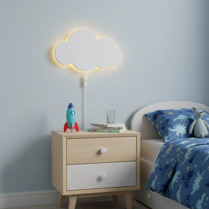 Applique murale LED nuage – lumière douce pour chambre enfant, avec prise