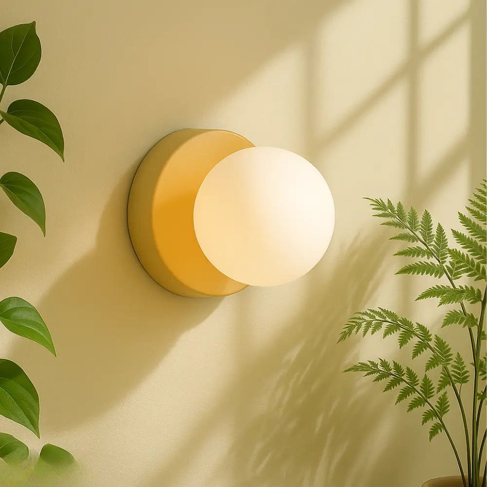 Applique murale LED en verre opale – Style scandinave et chaleureux