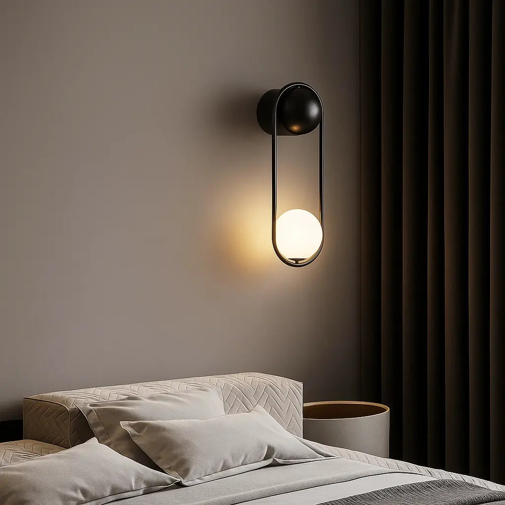 Applique murale LED design – noire ou dorée, style minimaliste moderne