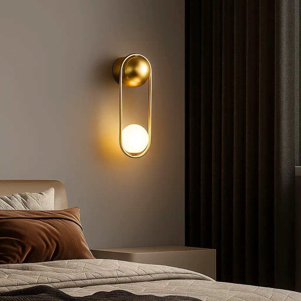 Applique murale LED design – noire ou dorée, style minimaliste moderne