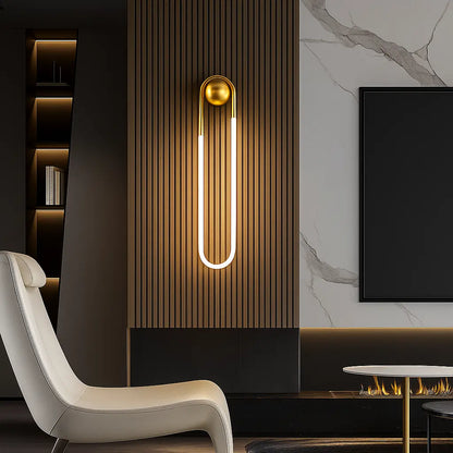 Applique murale LED design – noire ou dorée, style minimaliste moderne