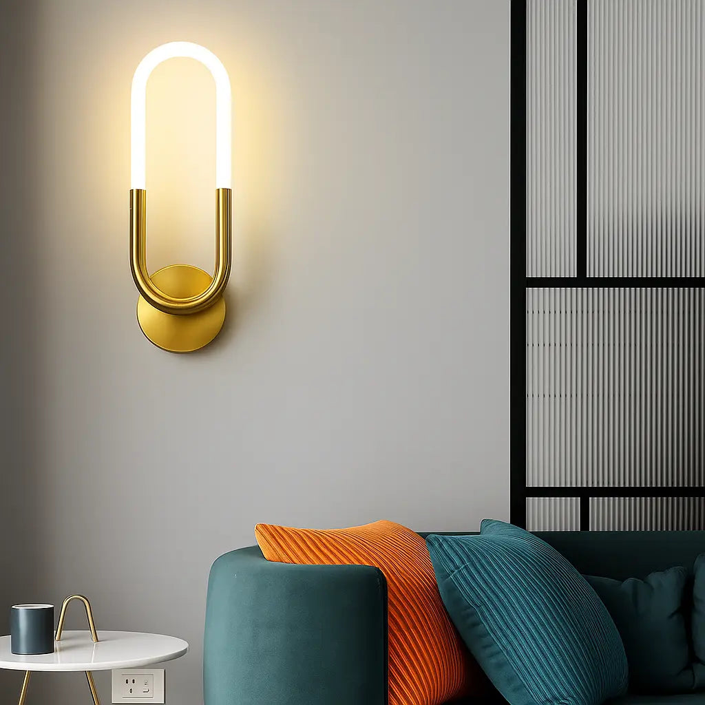 Applique murale LED design – noire ou dorée, style minimaliste moderne