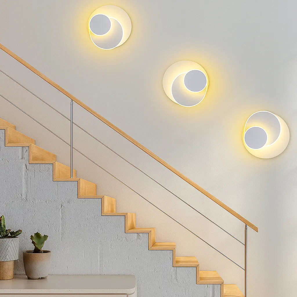 Applique murale LED design moderne rotative 350° - Eclipse 3 en 1