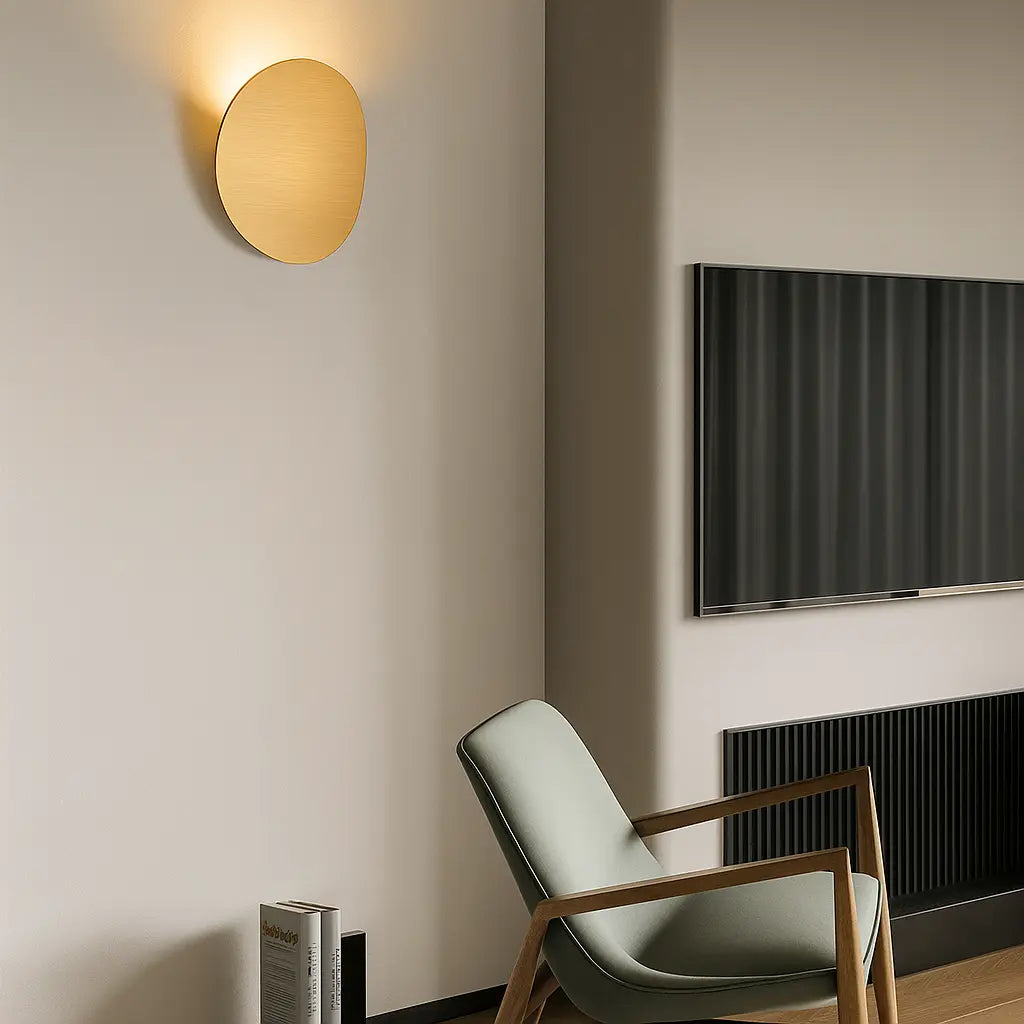 Applique murale LED ronde design – Lampe d’ambiance moderne pour chambre, salon ou escalier