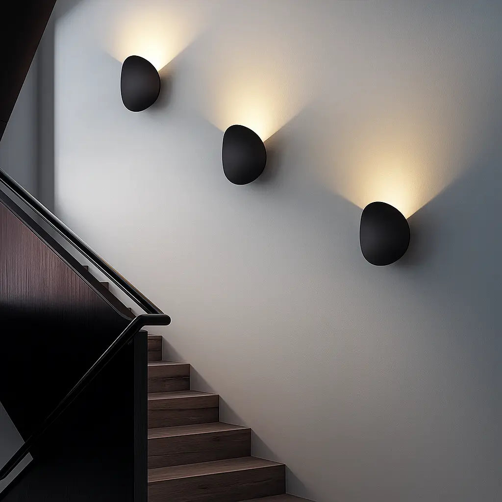 Applique murale LED ronde design – Lampe d’ambiance moderne pour chambre, salon ou escalier