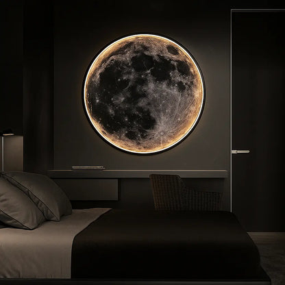 Applique murale Lune LED – Lampe décorative 3D dimmable pour chambre et salon