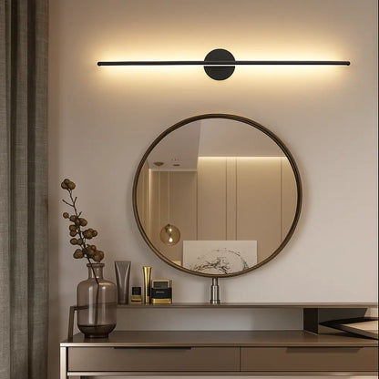 Applique murale LED verticale – Design moderne en noir mat