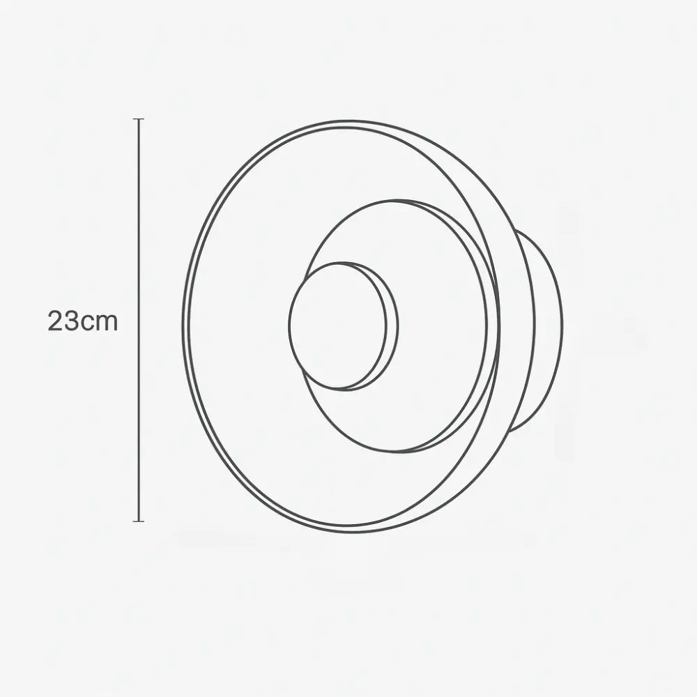 Applique murale LED moderne en verre – Design rond doré pour chambre, salon ou hôtel