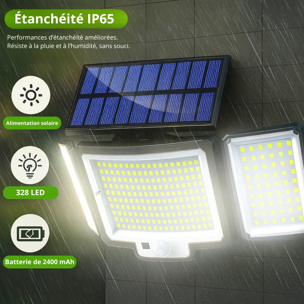 Applique murale solaire LED extérieure avec détecteur de mouvement
